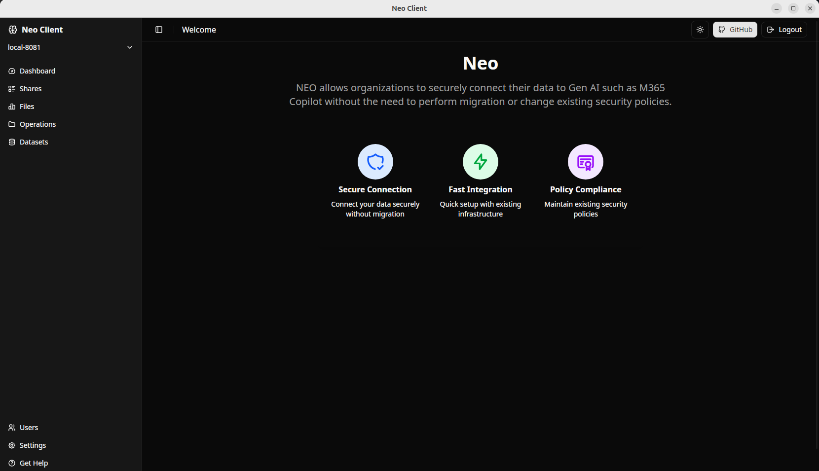 neo client screenshots