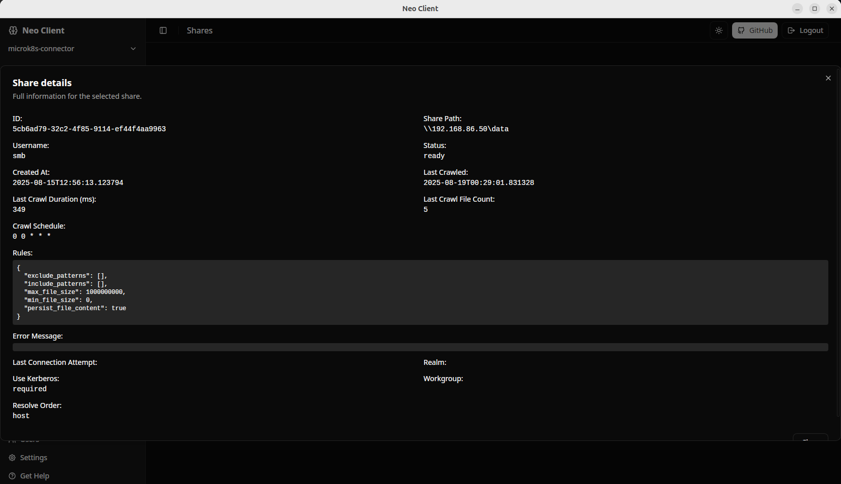 neo client screenshots