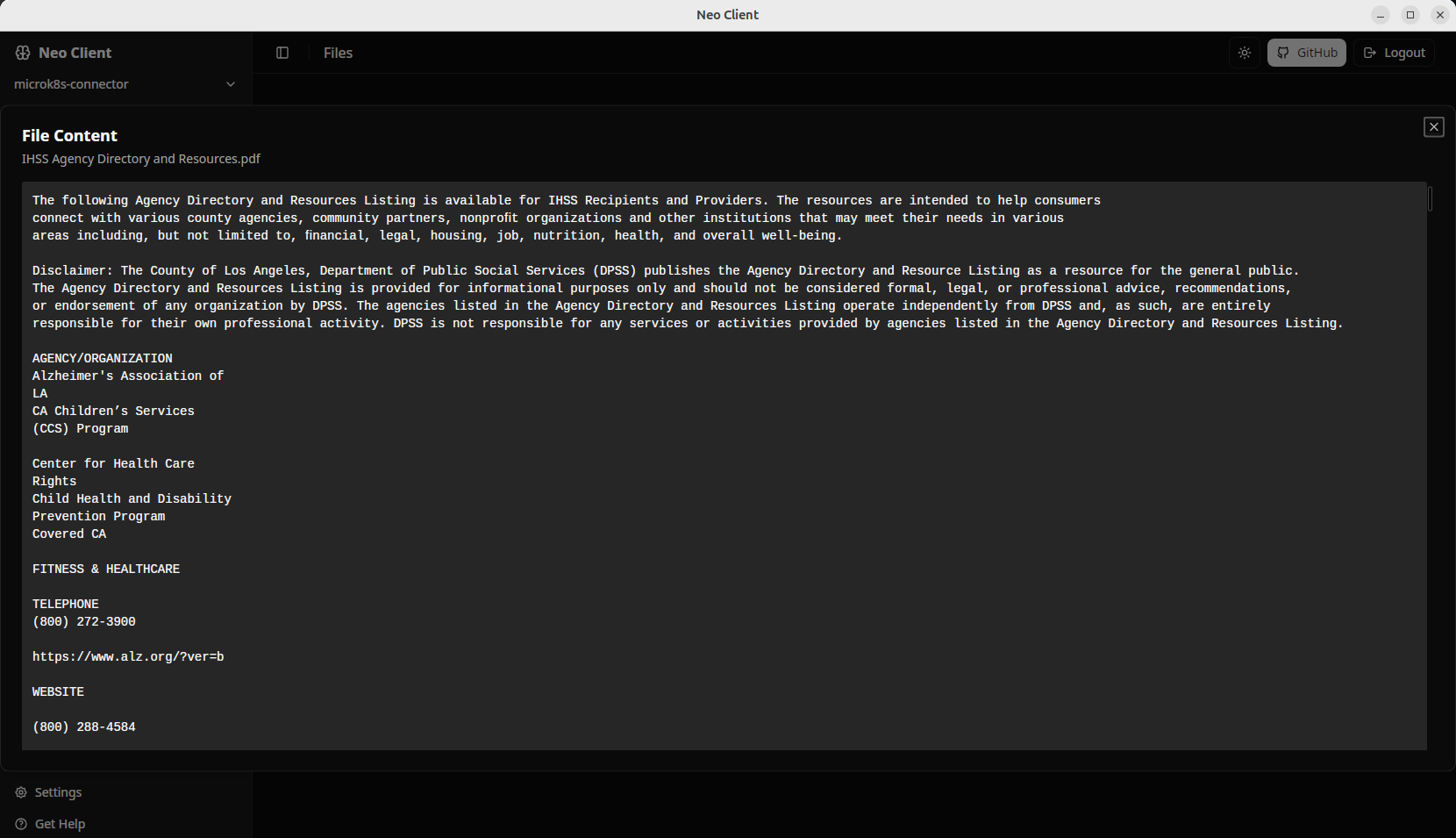 neo client screenshots